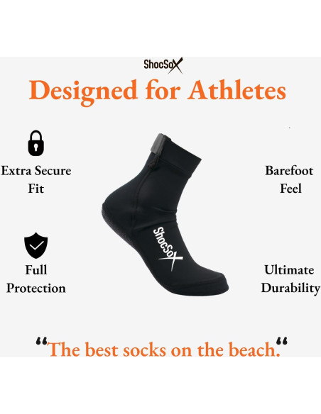 Calcetines de Playa ShocSox para Voleibol y Fútbol - Negro