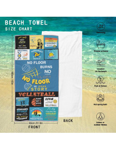 Toalla de Playa de Voleibol TTRyehf 160x80 cm Microfibra 2