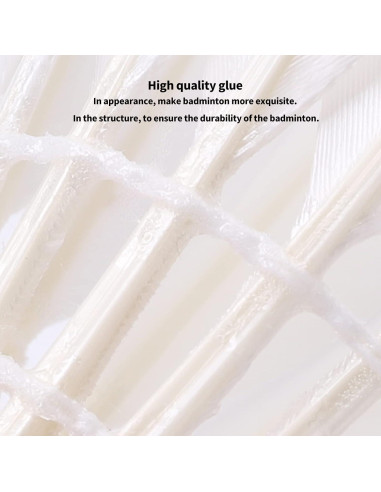Plumas de bádminton TENGAOSI 12PCS con plumas de pato y corcho