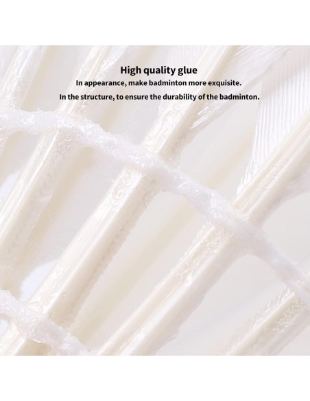 Plumas de bádminton TENGAOSI 12PCS con plumas de pato y corcho
