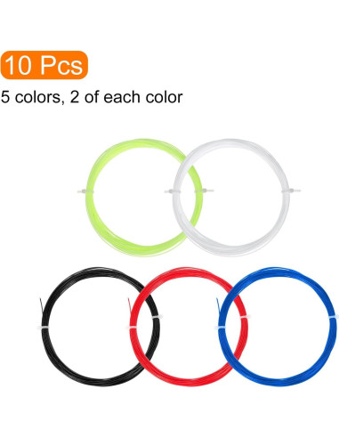 Cuerda de Raqueta de Bádminton PATIKIL 10M Nylon 5 Colores