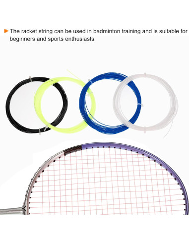 Cuerda de Raqueta de Bádminton PATIKIL 10M Nylon 5 Colores