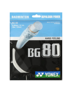 Cuerda de Bádminton YONEX BG 80 10m Nailon Blanco