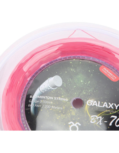 Cuerda de Bádminton Nylon Gonetre 200m 0.7mm Rosa