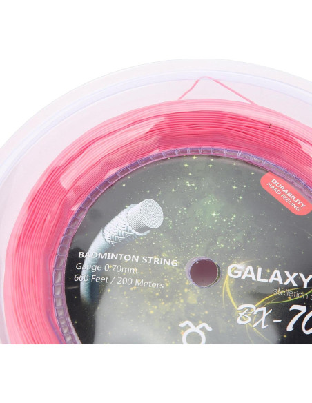 Cuerda de Bádminton Nylon Gonetre 200m 0.7mm Rosa
