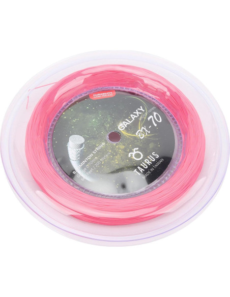 Cuerda de Bádminton Nylon Gonetre 200m 0.7mm Rosa