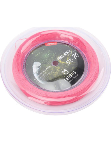Cuerda de Bádminton Nylon Gonetre 200m 0.7mm Rosa