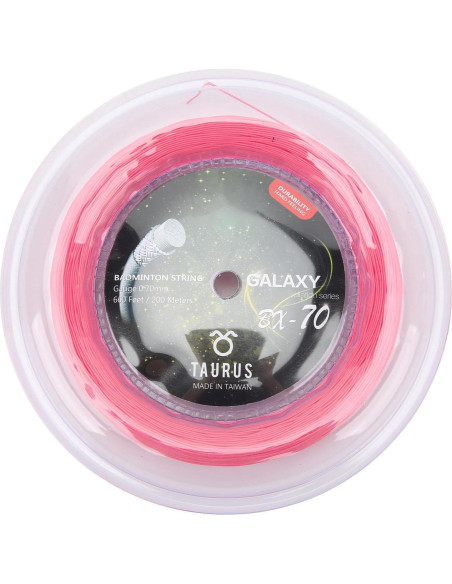 Cuerda de Bádminton Nylon Gonetre 200m 0.7mm Rosa