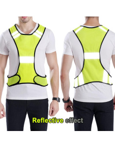 Chaleco Reflectante AUOON para Correr y Ciclismo - Alta Visibilidad 2