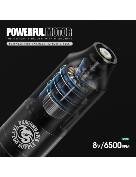 Kit de Tatuaje Inalámbrico Dragonhawk S11 para Principiantes