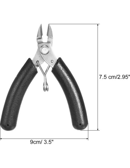 Alicate de Corte Lateral PATIKIL 9x7.5 cm Negro