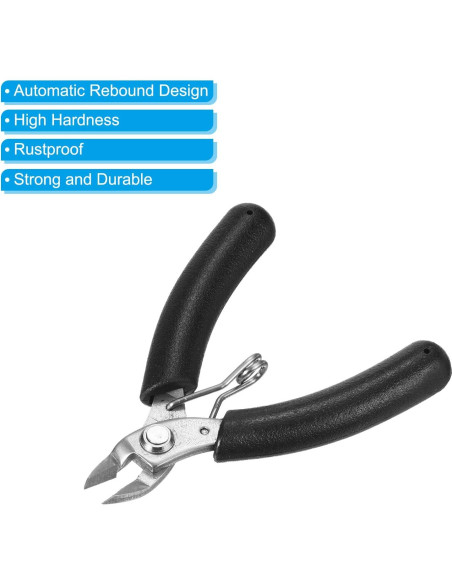 Alicate de Corte Lateral PATIKIL 9x7.5 cm Negro