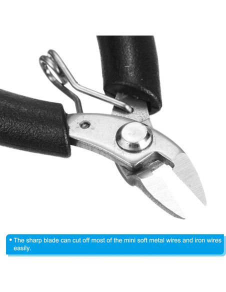 Alicate de Corte Lateral PATIKIL 9x7.5 cm Negro