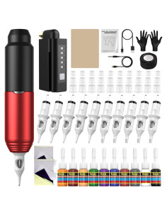 Kit de Tatuaje Inalámbrico Nazzor con Bolígrafos y Batería 1500mAh