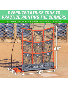 Red de Lanzamiento GoSports 9 Bolsillos para Béisbol 80x108x125cm 2
