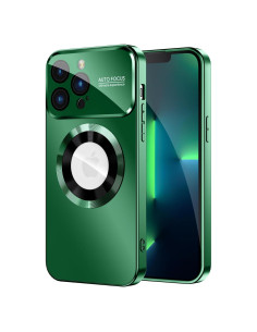 Funda Magnética MAKAVO para iPhone 13 Pro Verde, a Prueba de Caídas