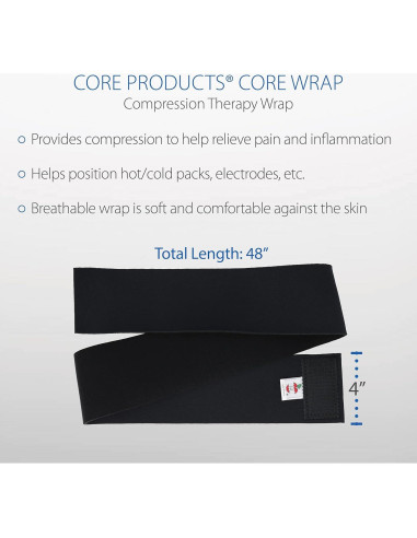 Venda de Compresión Core Products 10 cm x 122 cm Neopreno