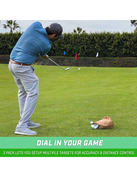 Banderas de Golf GoSports Paquete de 3 para Práctica