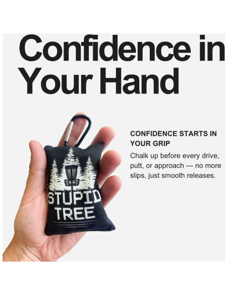 Bolsa de Tiza para Disc Golf E-Tail Nation - Negra - Árbol Estúpido