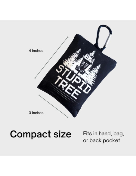 Bolsa de Tiza para Disc Golf E-Tail Nation - Negra - Árbol Estúpido