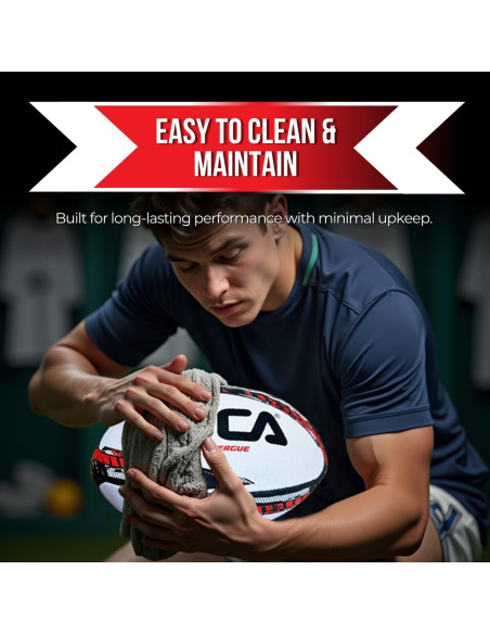 Balón de Rugby LUCA Tamaño 5 Cosido a Mano Resistente al Agua