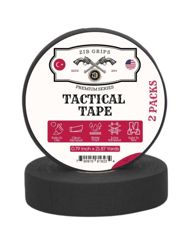 Cinta de Agarre Zib Grips Táctica Negra 19.98m Resistente al Agua