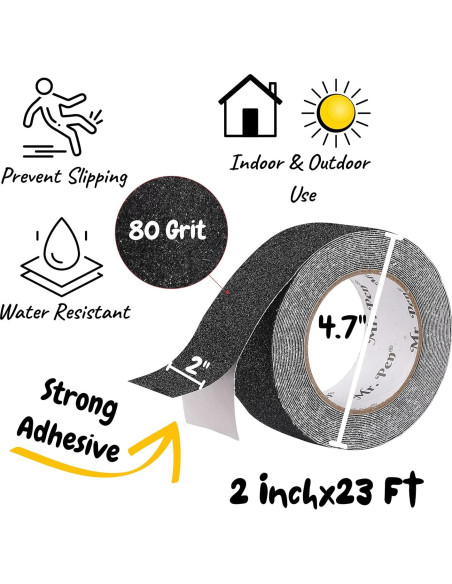 Cinta Antideslizante Mr. Pen 5.08 cm x 7 m Impermeable