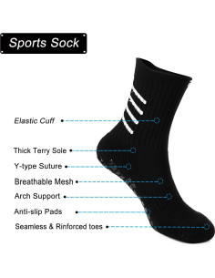 Calcetines deportivos antideslizantes para niños - 4 pares 2