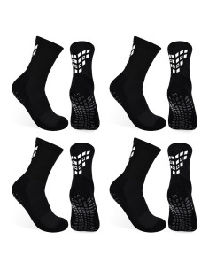 Calcetines Antideslizantes GOGOGOAL 4 Pares Unisex - Negro