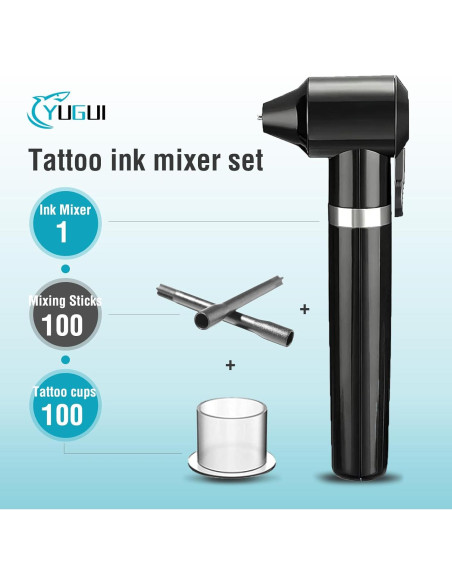 Máquina Mezcladora de Tinta Yugui con 100 Palitos y Copas