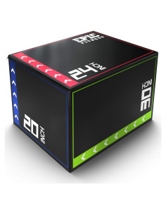 Caja Pliométrica de Espuma 3-en-1 Epic Fitness - 50.8/61/76.2 cm