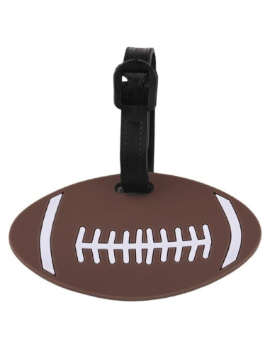 Etiqueta de Equipaje de Fútbol MXXGMYJ Redonda 14.99x8.99cm