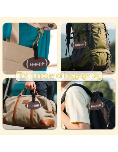 Etiqueta de Equipaje de Fútbol MXXGMYJ Redonda 14.99x8.99cm