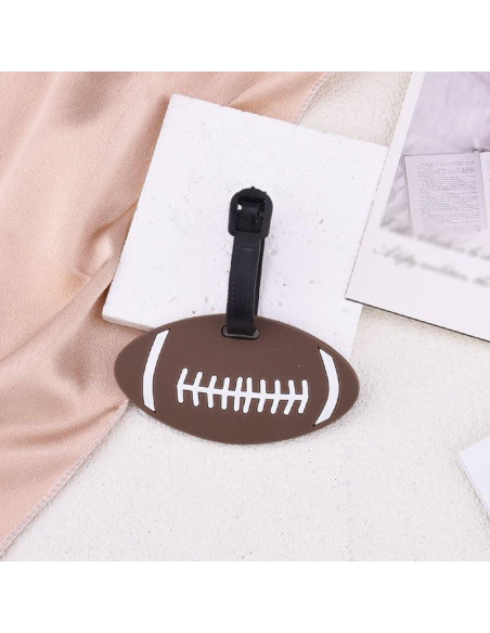 Etiqueta de Equipaje de Fútbol MXXGMYJ Redonda 14.99x8.99cm