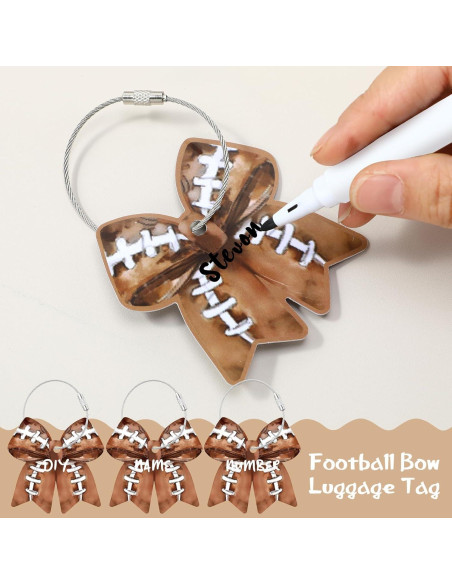 24 Etiquetas de Equipaje de Fútbol Windkream con Lazo PVC