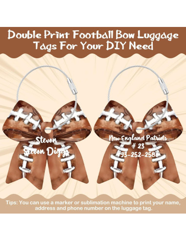 24 Etiquetas de Equipaje de Fútbol Windkream con Lazo PVC