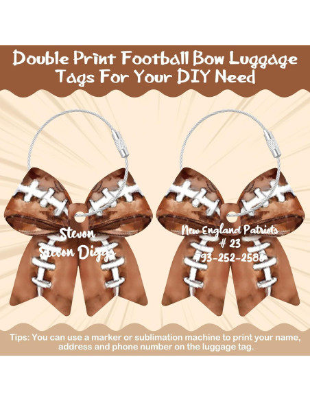 24 Etiquetas de Equipaje de Fútbol Windkream con Lazo PVC