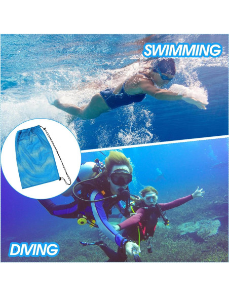 2 Bolsas de Malla KFHENSOMR 48x68 cm para Buceo y Natación