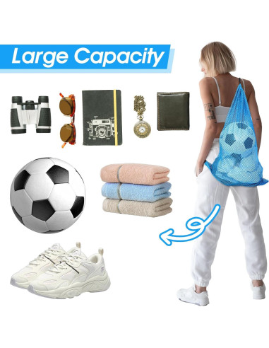 2 Bolsas de Malla KFHENSOMR 48x68 cm para Buceo y Natación