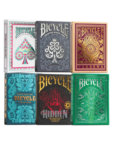 Barajas de Cartas de Colección Bicicleta - 6 Diseños Únicos
