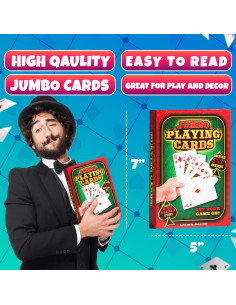 Cartas de Juego Jumbo Bedwina 5x7 cm para Fiestas y Diversión 2