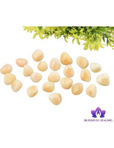 Juego de Piedras Tumbled Amarillas 22 Piezas Aventurina