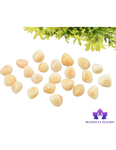 Juego de Piedras Tumbled Amarillas 22 Piezas Aventurina