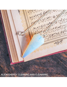 Péndulo de Cristal Opalite PYOR para Sanación y Adivinación 2