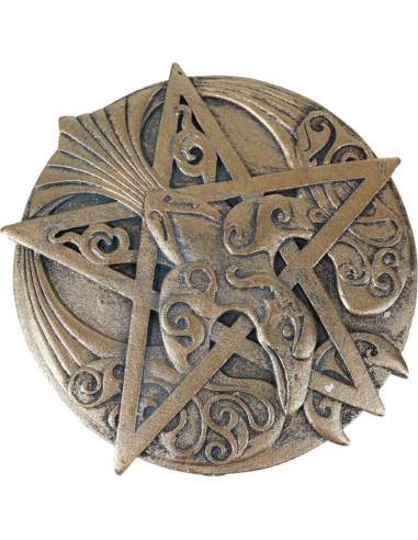 Caja Decorativa Redonda Ebros Gift Cuervo Celta 12.7 cm