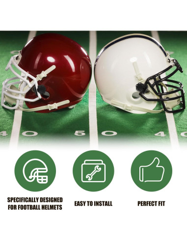 Clips de Casco de Fútbol PEUTIER 2 Piezas Visera Accesorios