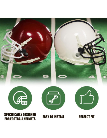 Clips de Casco de Fútbol PEUTIER 2 Piezas Visera Accesorios