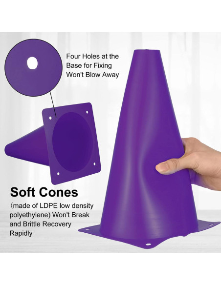 Conos de Tráfico Hoteam 30 Piezas 22.86 cm Multicolor