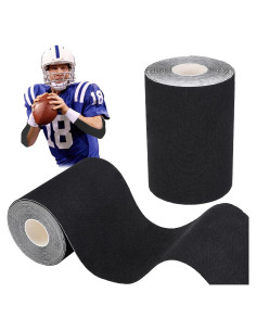 Cinta Atlética Autoadhesiva Biggun Negra 10m - 2 Rollos