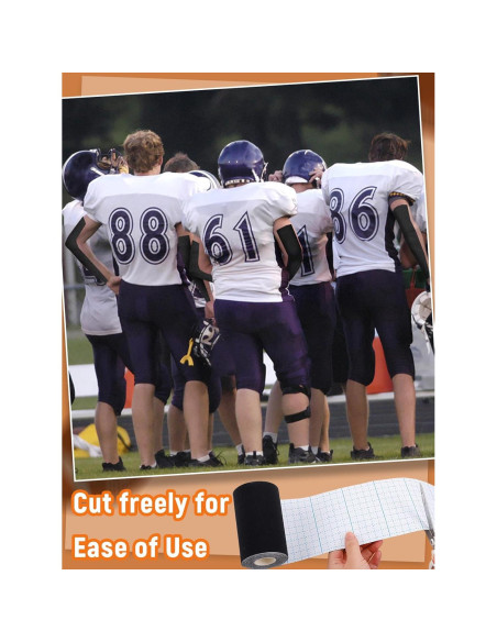 Cinta Atlética Autoadhesiva Biggun Negra 10m - 2 Rollos